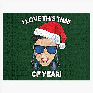 Funny DJ Pauly D Christmas I Love This Time of Year Jigsaw Puzzle