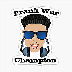 DJ Pauly D Jersey Shore Prank War Champion and Tees Sticker