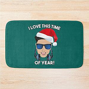 Funny DJ Pauly D Christmas I Love This Time of Year Bath Mat