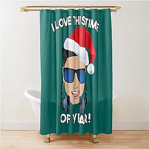 Funny DJ Pauly D Christmas I Love This Time of Year Shower Curtain