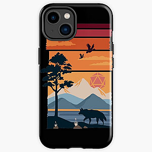 Mountain Wolf Sunset Polyhedral D20 Dice Sun Tabletop RPG iPhone Tough Case RB1210