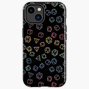 DnD Dice Rainbow on Black Pattern iPhone Tough Case RB1210