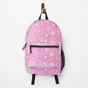Pastel Pink Aesthetic Dice Pattern Backpack RB1210