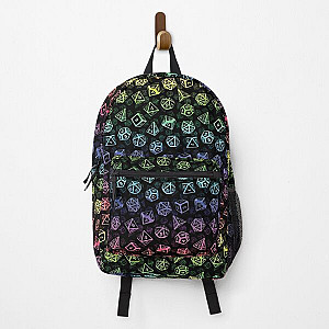 D20 Dice Set Pattern (Rainbow) Backpack RB1210