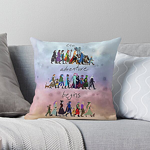 The Adventure Begins Throw Pillow RB1210