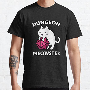Dungeon Meowster - DnD Dungeon Master Cat with D20 Classic T-Shirt RB1210