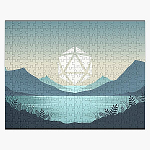 Sad Sunset Polyhedral D20 Dice Sun RPG Landscape Jigsaw Puzzle RB1210