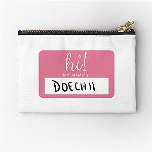 hi my name's doechii with two i's nametag Zipper Pouch