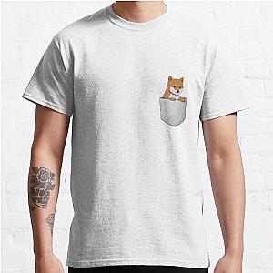 Dog In Pocket T-Shirts - Cute Shiba Inu in Pocket Classic T-Shirt RB1011