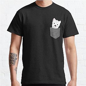 Dog In Pocket T-Shirts - Dog In A Pocket Cute Westie Terrier Lover Puppy  Classic T-Shirt RB1011