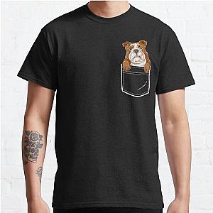 Dog In Pocket T-Shirts - English Bulldog in Your Front Pocket T Shirt Dog Animals Tee Classic T-Shirt RB1011