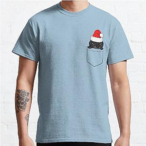 Dog In Pocket T-Shirts - Christmas Pug Dog In Your Pocket Classic T-Shirt RB1011