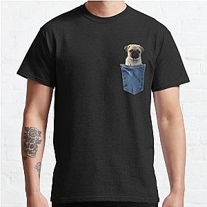 Dog In Pocket T-Shirts - pug in my pocket Classic T-Shirt RB1011