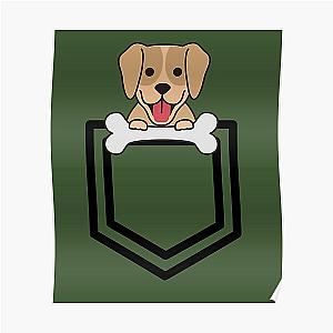 Dog In Pocket Posters - Dog in pocket Poster RB1011