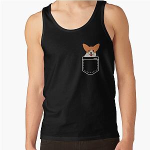 Dog In Pocket Tank Tops - Dog in pocket Corgi In Pocket T-Shirt Tank Top RB1011