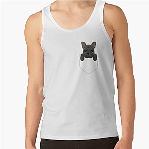 Dog In Pocket Tank Tops - Funny Black French Bulldog In Your Pocket Tank Top RB1011