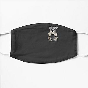 Dog In Pocket Face Masks - Schnauzer Dog in Pocket Puppy Gifts Flat Mask RB1011