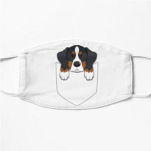 Dog In Pocket Face Masks - Funny Bernese Mountain Dog In Your Pocket Flat Mask RB1011