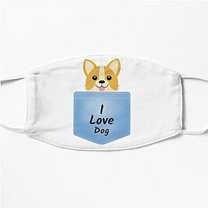 Dog In Pocket Face Masks - Dog in pocket Flat Mask RB1011