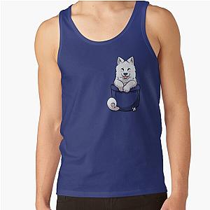 Dog In Pocket Tank Tops - Pocket Samoyed Tank Top RB1011