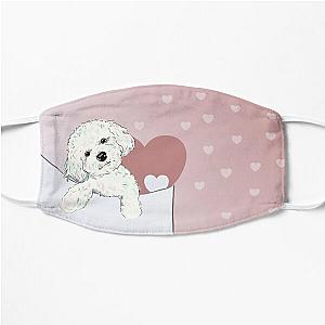 Dog In Pocket Face Masks - Cute little poodle in a pocket Flat Mask RB1011