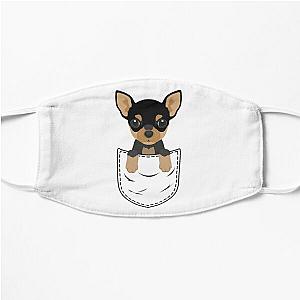 Dog In Pocket Face Masks - Chihuahua Dog in Pocket Flat Mask RB1011