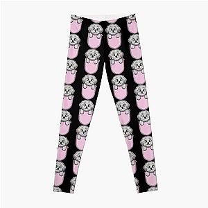 Dog In Pocket Leggings - dog in pocket girls womens    Leggings RB1011