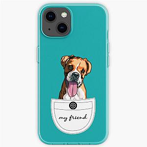 Dog In Pocket Cases - boxer in pocket iPhone Soft Case RB1011