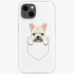 Dog In Pocket Cases - Funny Cream French Bulldog In Your Pocket iPhone Soft Case RB1011