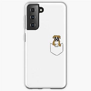 Dog In Pocket Cases - Funny Boxer Dog In Pocket Funny Boxer Dog In A Pocket Samsung Galaxy Soft Case RB1011