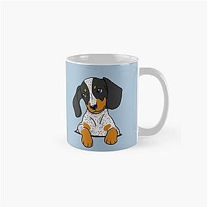 Dog In Pocket Mugs - Piebald Brindle Dachshund Puppy in Your Pocket Classic Mug RB1011