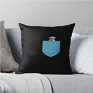 Dog In Pocket Pillows - dog in pocket Throw Pillow RB1011