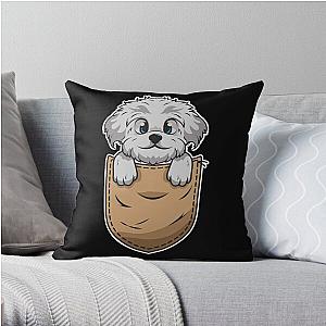 Dog In Pocket Pillows - Dog in your pocket Throw Pillow RB1011