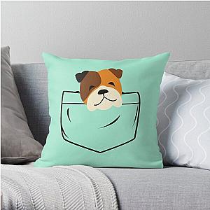 Dog In Pocket Pillows - Dog in pocket Throw Pillow RB1011