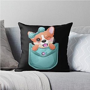 Dog In Pocket Pillows - Dog in your pocket Throw Pillow RB1011