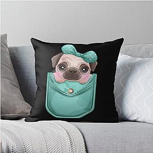 Dog In Pocket Pillows - Dog in your pocket Throw Pillow RB1011