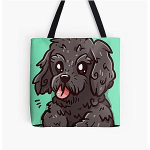 Dog In Pocket Bags - Pocket Cute Cockapoo puppy All Over Print Tote Bag RB1011