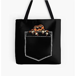 Dog In Pocket Bags - Jumping spider in my pocket All Over Print Tote Bag RB1011