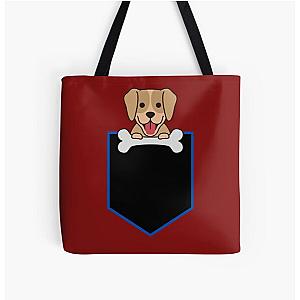 Dog In Pocket Bags - Dog in pocket All Over Print Tote Bag RB1011