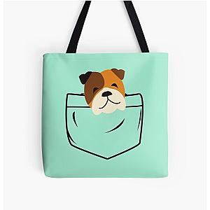 Dog In Pocket Bags - Dog in pocket All Over Print Tote Bag RB1011