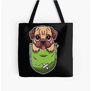 Dog In Pocket Bags - Dog in your pocket All Over Print Tote Bag RB1011