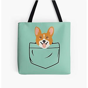 Dog In Pocket Bags - Dog in pocket All Over Print Tote Bag RB1011