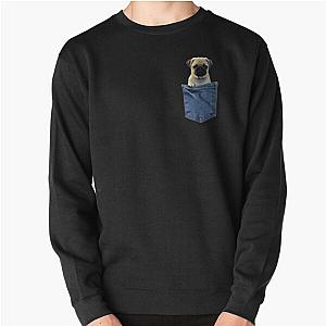 Dog In Pocket Sweatshirts - pug in my pocket Pullover Sweatshirt RB1011