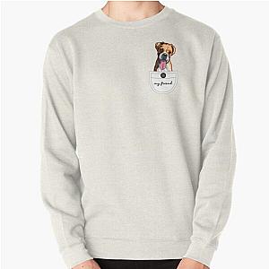 Dog In Pocket Sweatshirts - boxer in pocket Pullover Sweatshirt RB1011