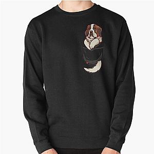 Dog In Pocket Sweatshirts - Pocket St Bernard Puppy Pullover Sweatshirt RB1011