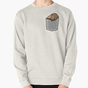 Dog In Pocket Sweatshirts - Sleeping puppy dog in a pocket Pullover Sweatshirt RB1011