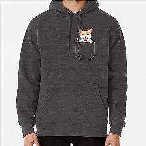 Dog In Pocket Hoodies - Corgi In Pocket T-Shirt Cute Paws Blush Smile Puppy Emoji  Pullover Hoodie RB1011