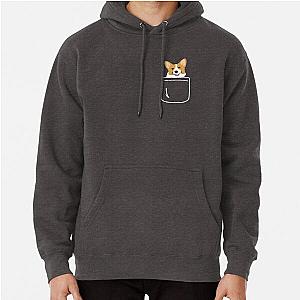 Dog In Pocket Hoodies - Corgi In Pocket Funny Cute Puppy Big Happy Smile Pullover Hoodie RB1011