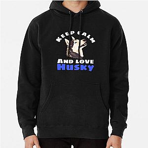 Dog In Pocket Hoodies - KEEP CALM AND LOVE HUSKY Pullover Hoodie RB1011