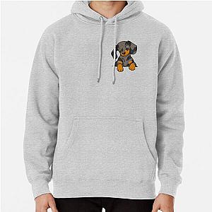 Dog In Pocket Hoodies - Dapple Dachshund Puppy in Your Pocket Pullover Hoodie RB1011